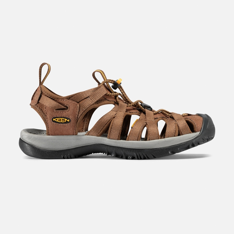 Keen Sport Whisper Sandals - Women's Coffee Yellow Sandals